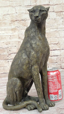 Hot Cast Bronze Guardian Cheetah Leopard Sculpture