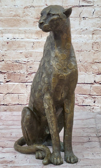 Hot Cast Bronze Guardian Cheetah Leopard Sculpture