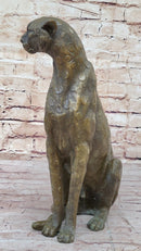 Hot Cast Bronze Guardian Cheetah Leopard Sculpture