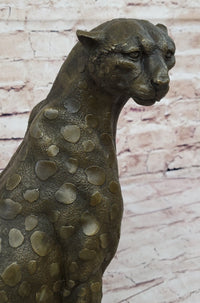 Hot Cast Bronze Guardian Cheetah Leopard Sculpture
