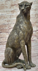 Hot Cast Bronze Guardian Cheetah Leopard Sculpture