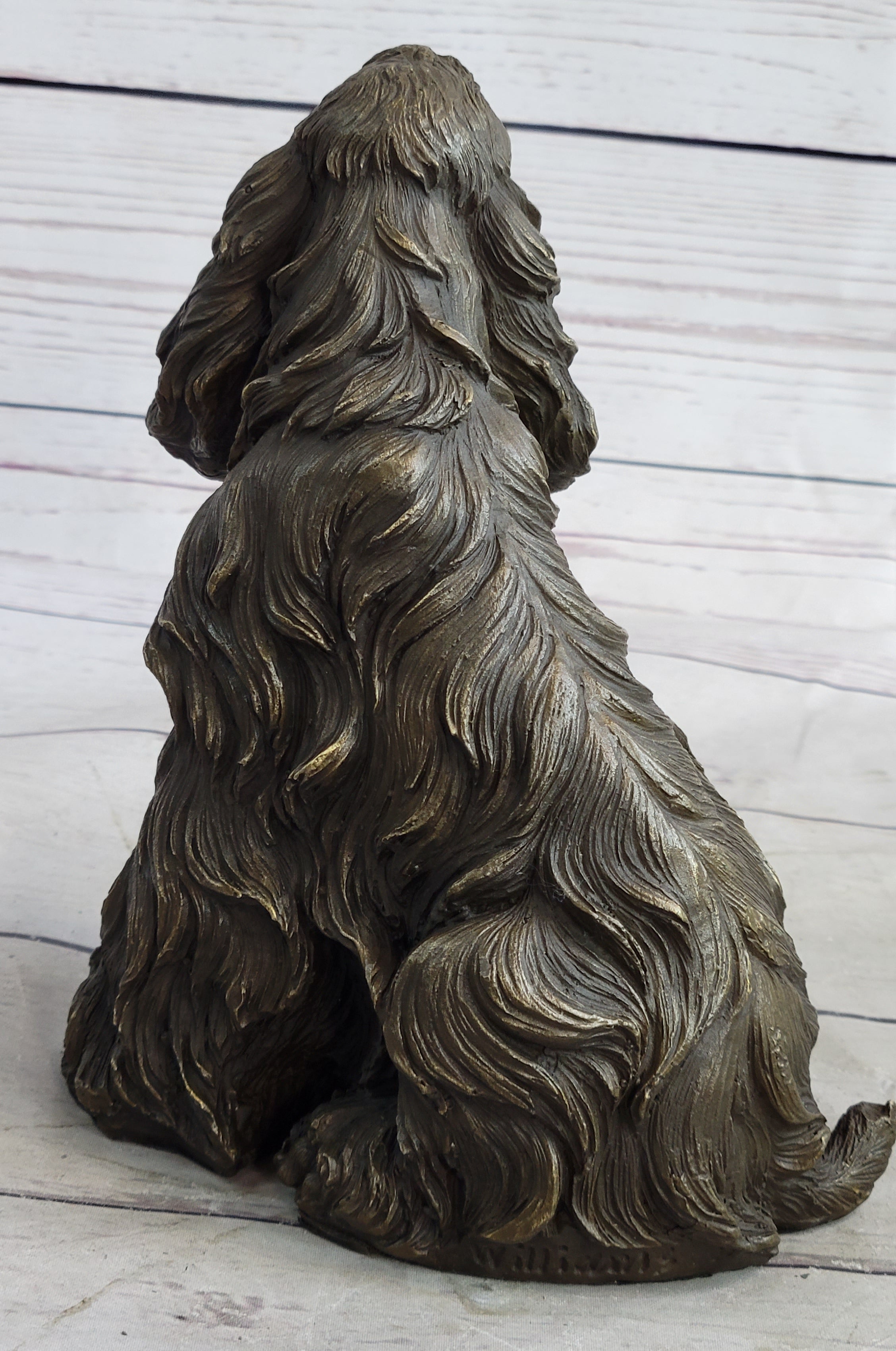 Bronze Metal Sculpture of Cocker Spaniel or King Charles Cavalier