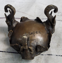 Bronze Metal Elephant Candy Dish Ashtray Art Sculpture