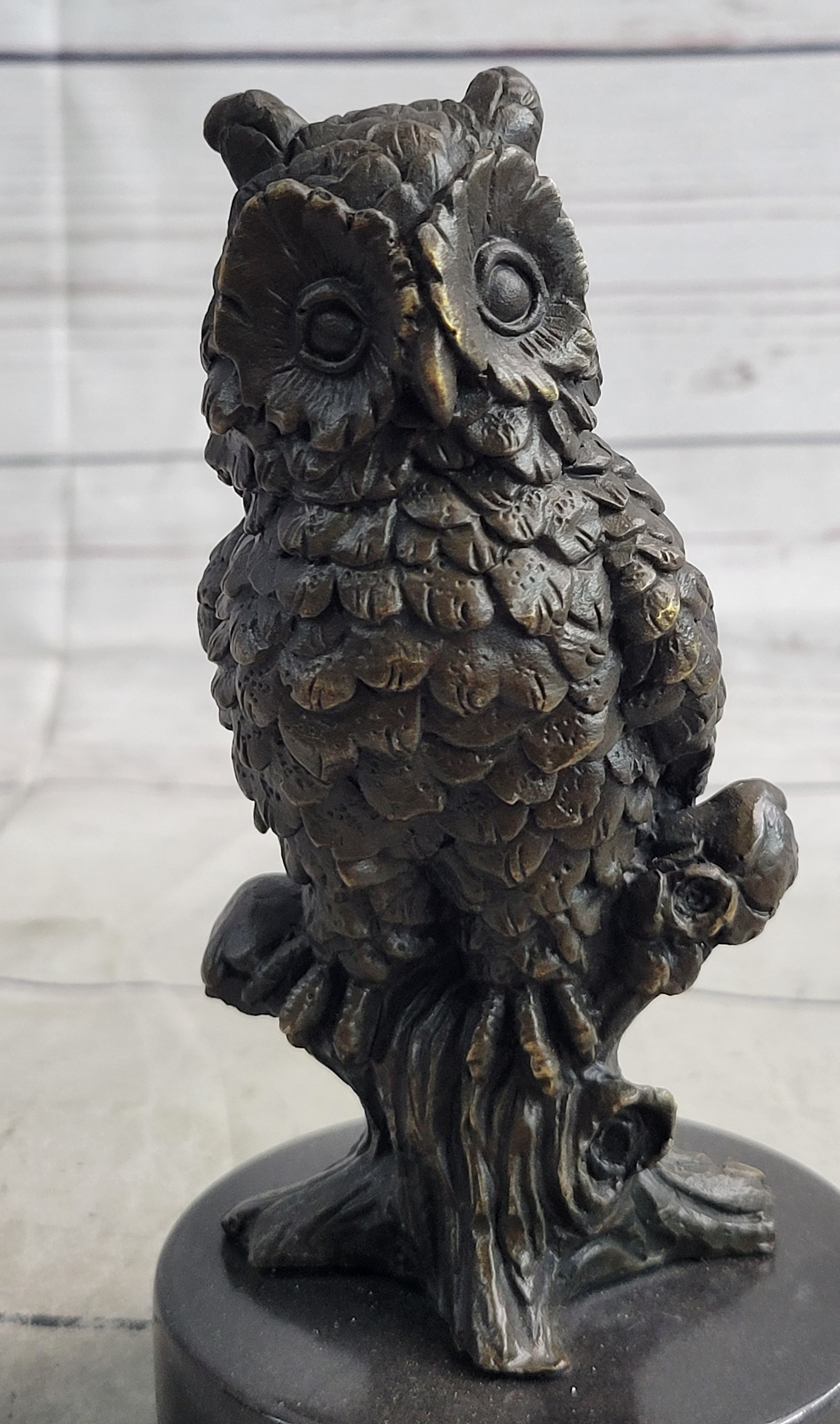 Milo Vintage Look Owl Art Deco Bronze Sculpture