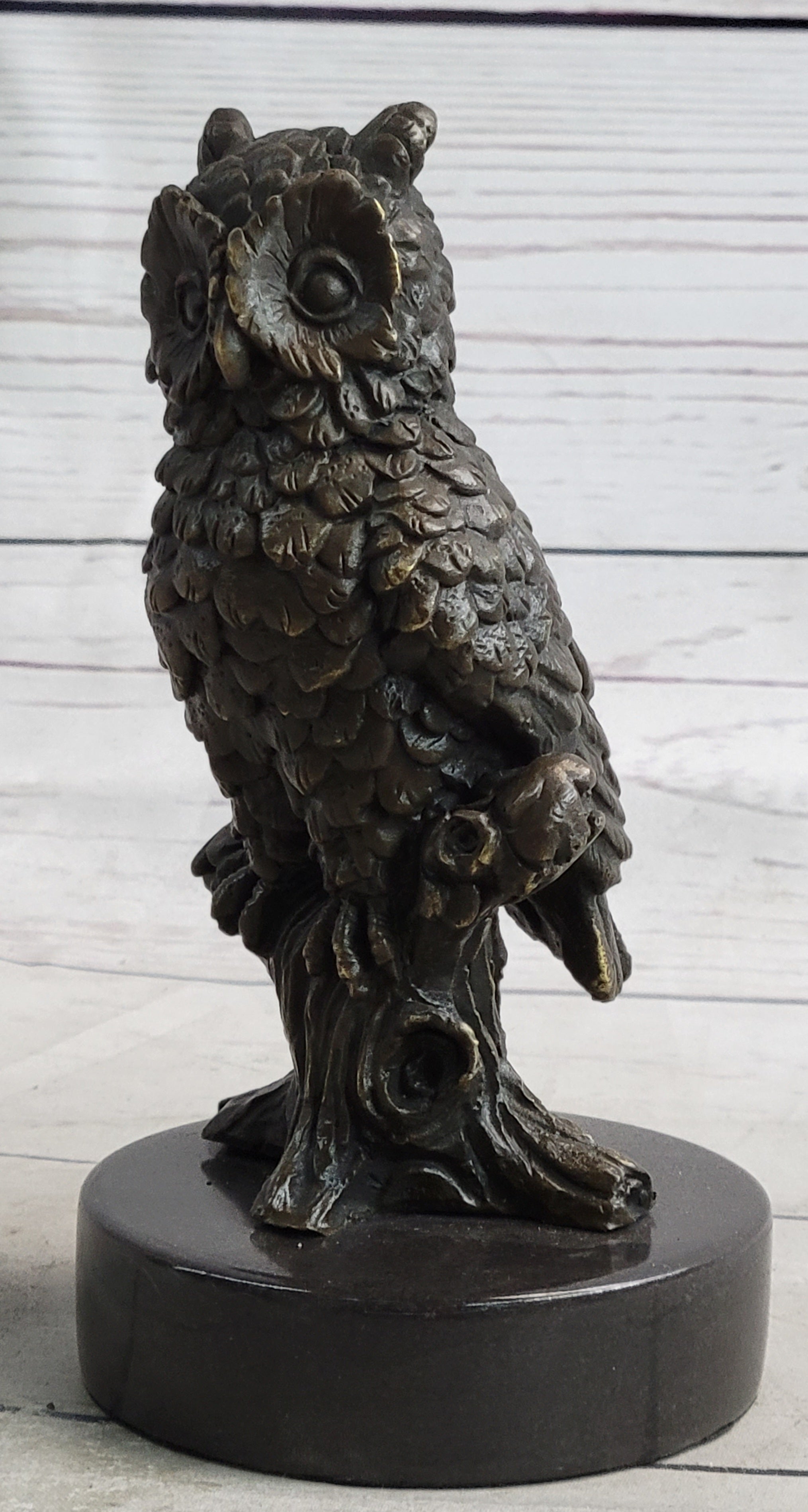Milo Vintage Look Owl Art Deco Bronze Sculpture