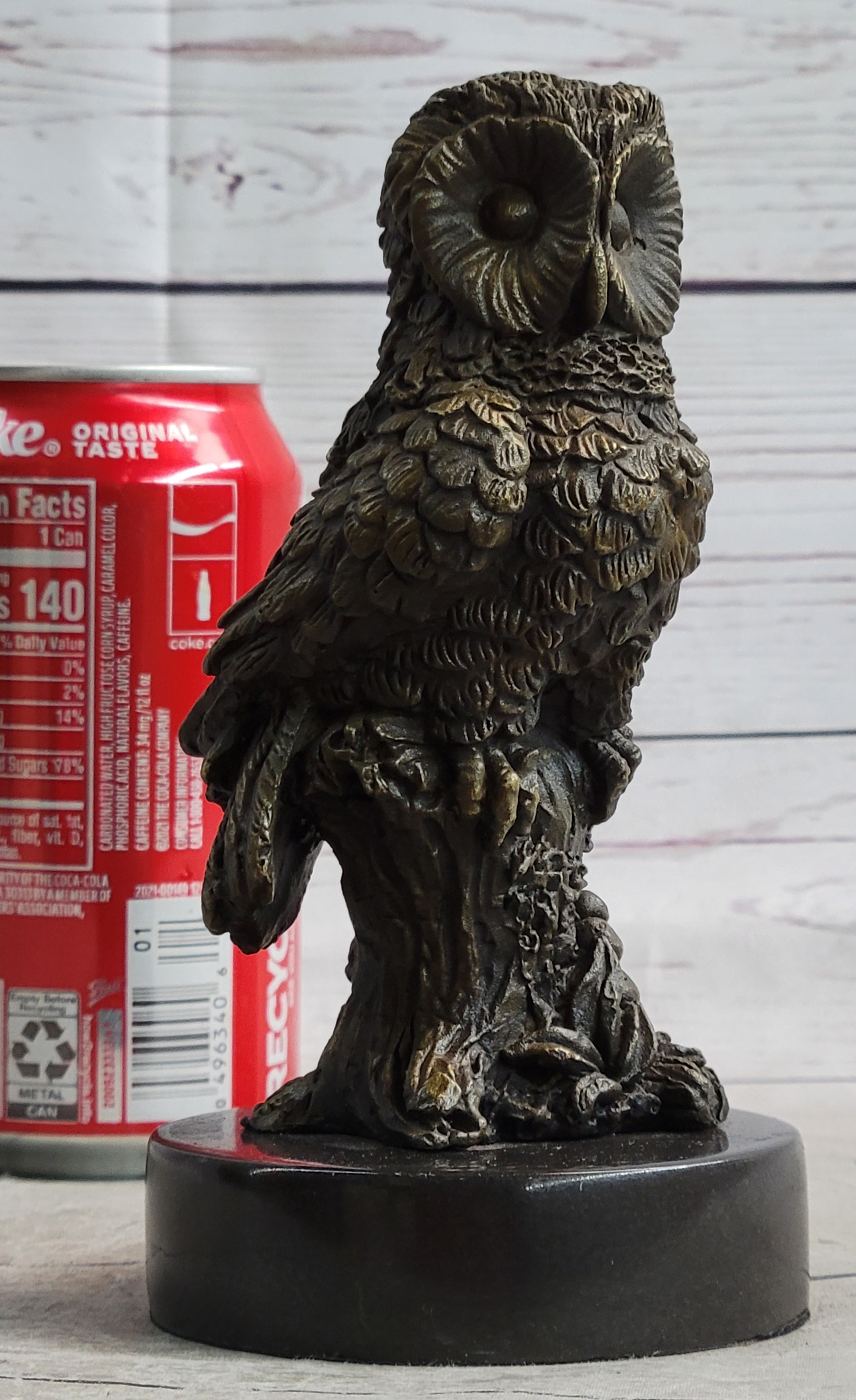 Miniature Bronze Owl Bookend 6" x 3"