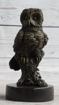 Miniature Bronze Owl Bookend 6" x 3"