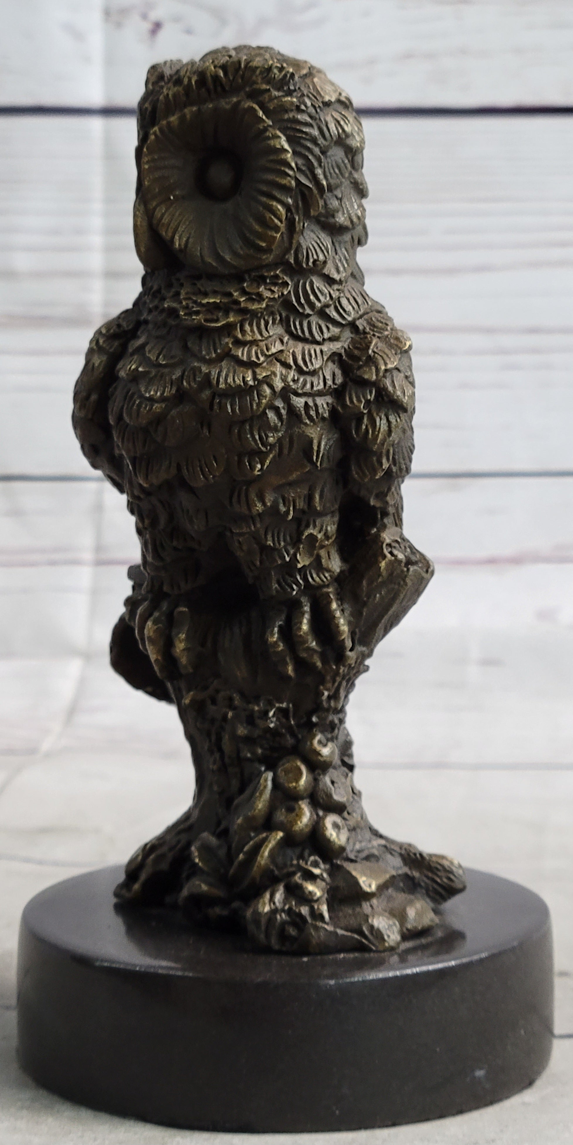 Miniature Bronze Owl Bookend 6" x 3"