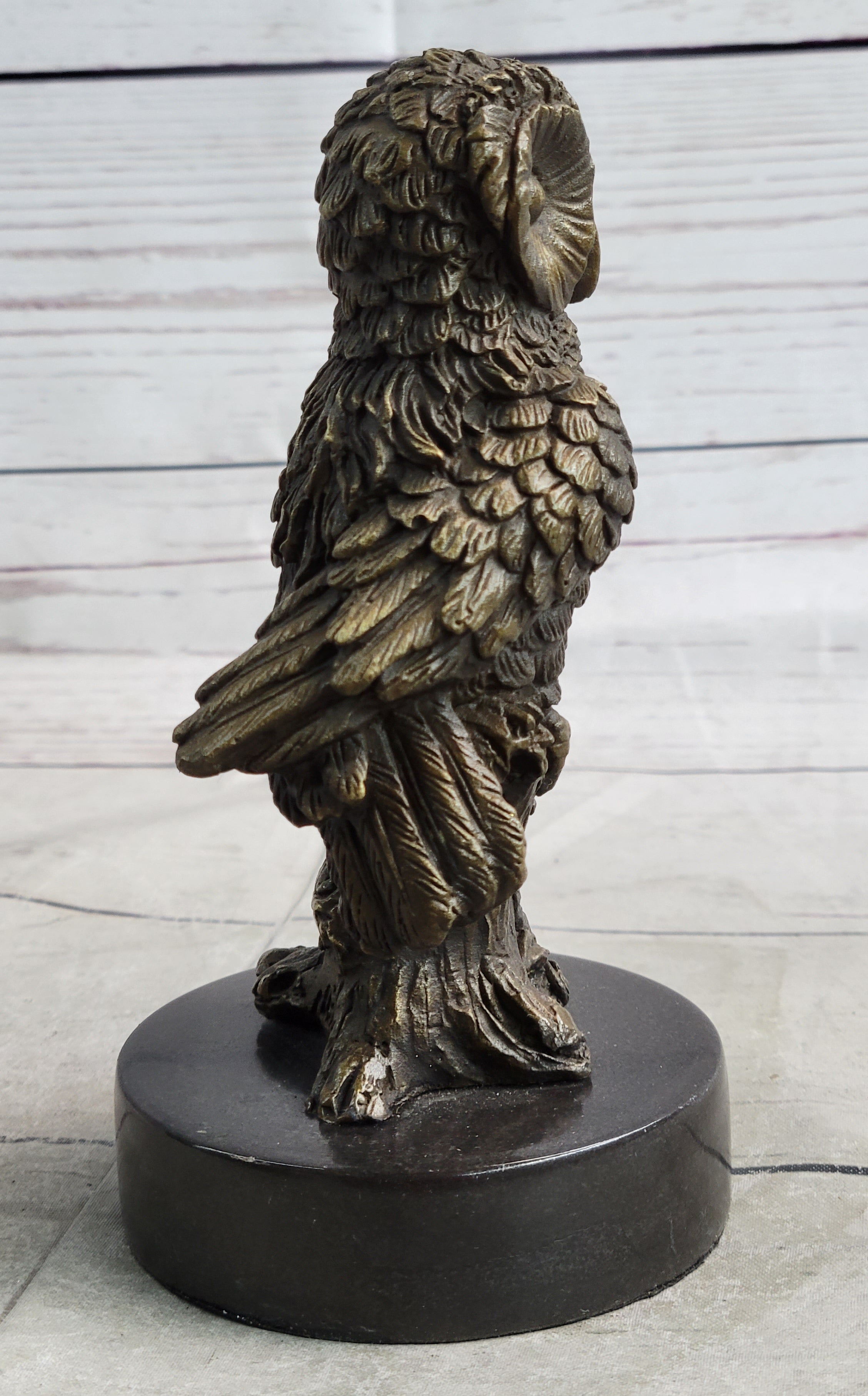 Miniature Bronze Owl Bookend 6" x 3"
