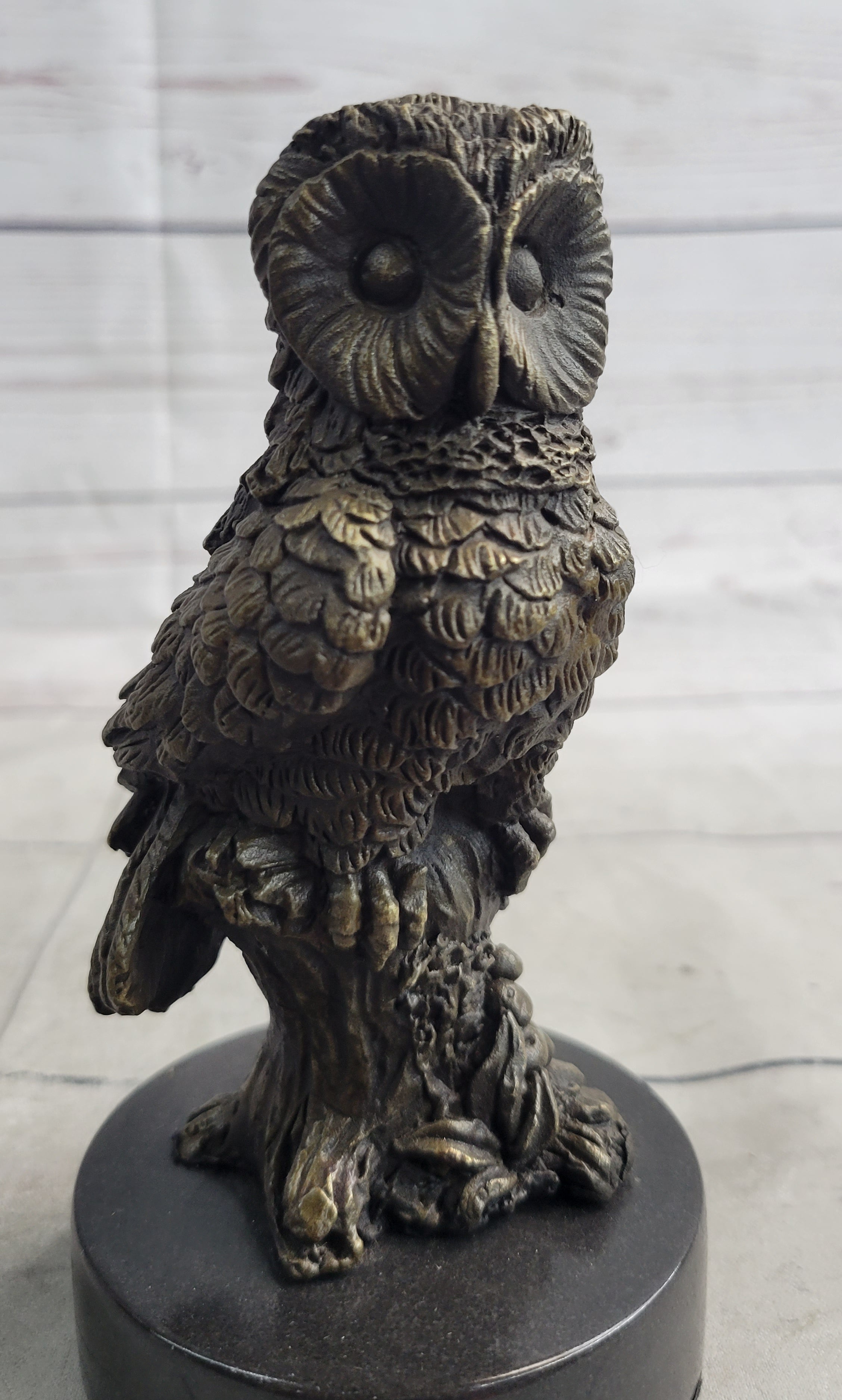 Miniature Bronze Owl Bookend 6" x 3"