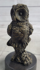 Miniature Bronze Owl Bookend 6" x 3"