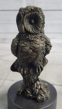 Miniature Bronze Owl Bookend 6" x 3"