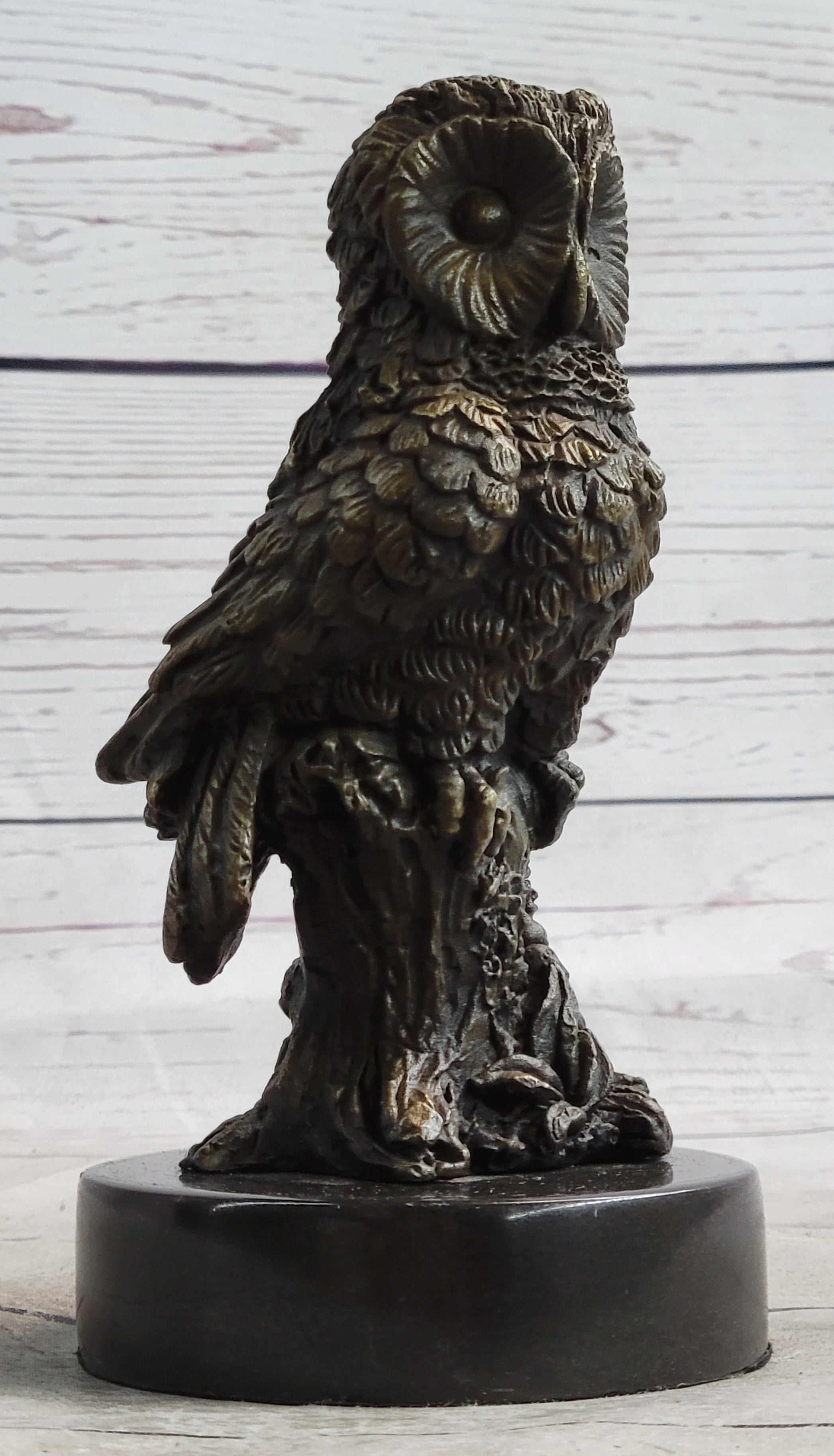 Miniature Bronze Owl Bookend 6" x 3"