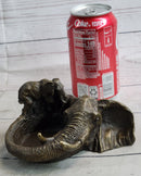Bronze Metal Elephant Ashtray Dish by Milo