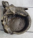 Bronze Metal Elephant Ashtray Dish by Milo
