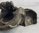 Bronze Metal Elephant Ashtray Dish by Milo