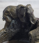 Bronze Metal Elephant Ashtray Dish by Milo