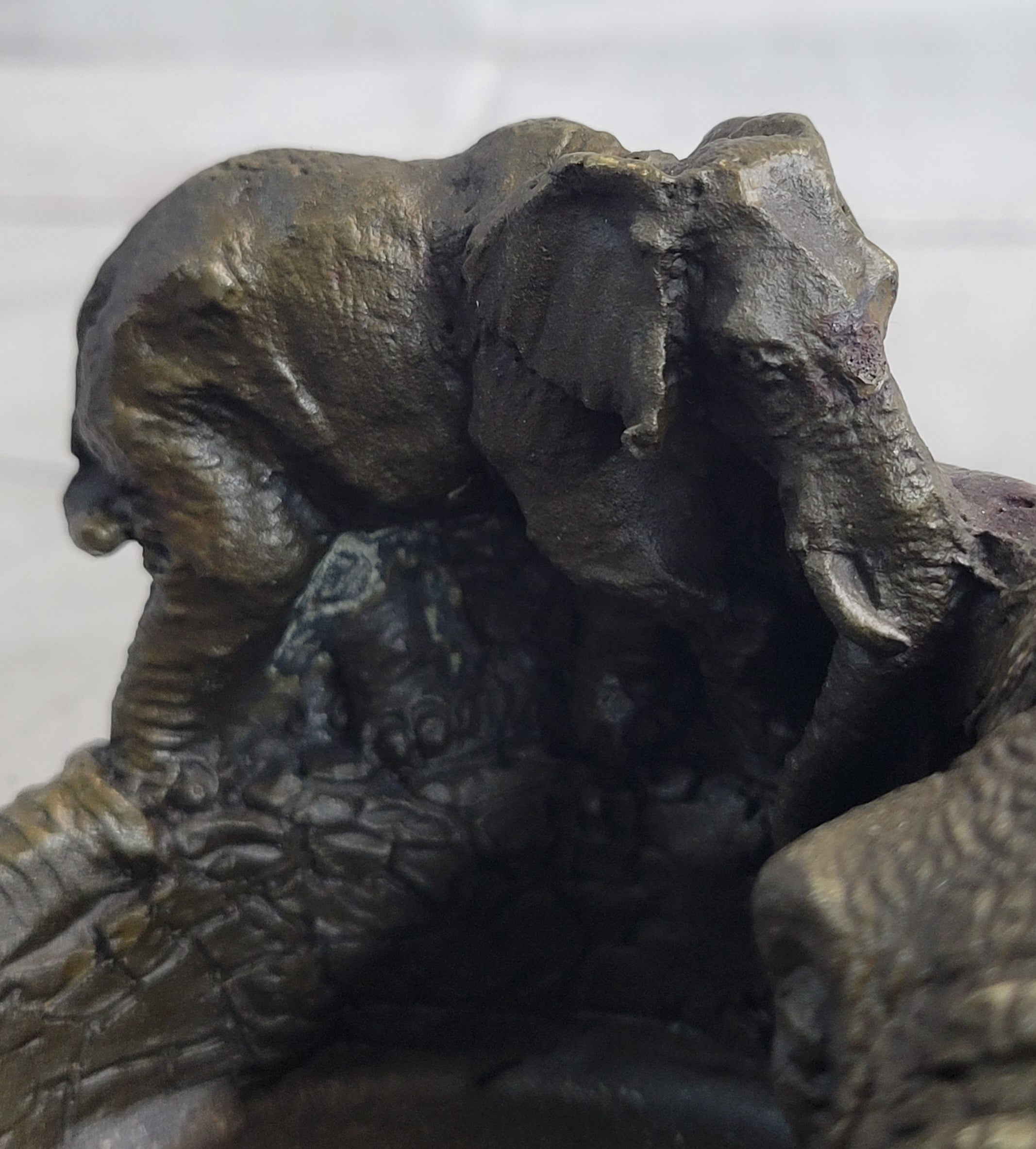 Bronze Metal Elephant Ashtray Dish by Milo