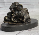 Miniature Bronze Elephant Family Collectible 12" x 15"