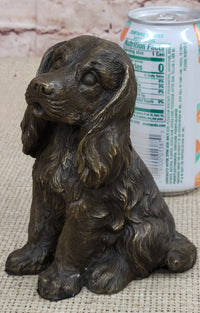 Cocker Spaniel Big Eared Puppy Dog Bronze Sculpture 6" x 4"