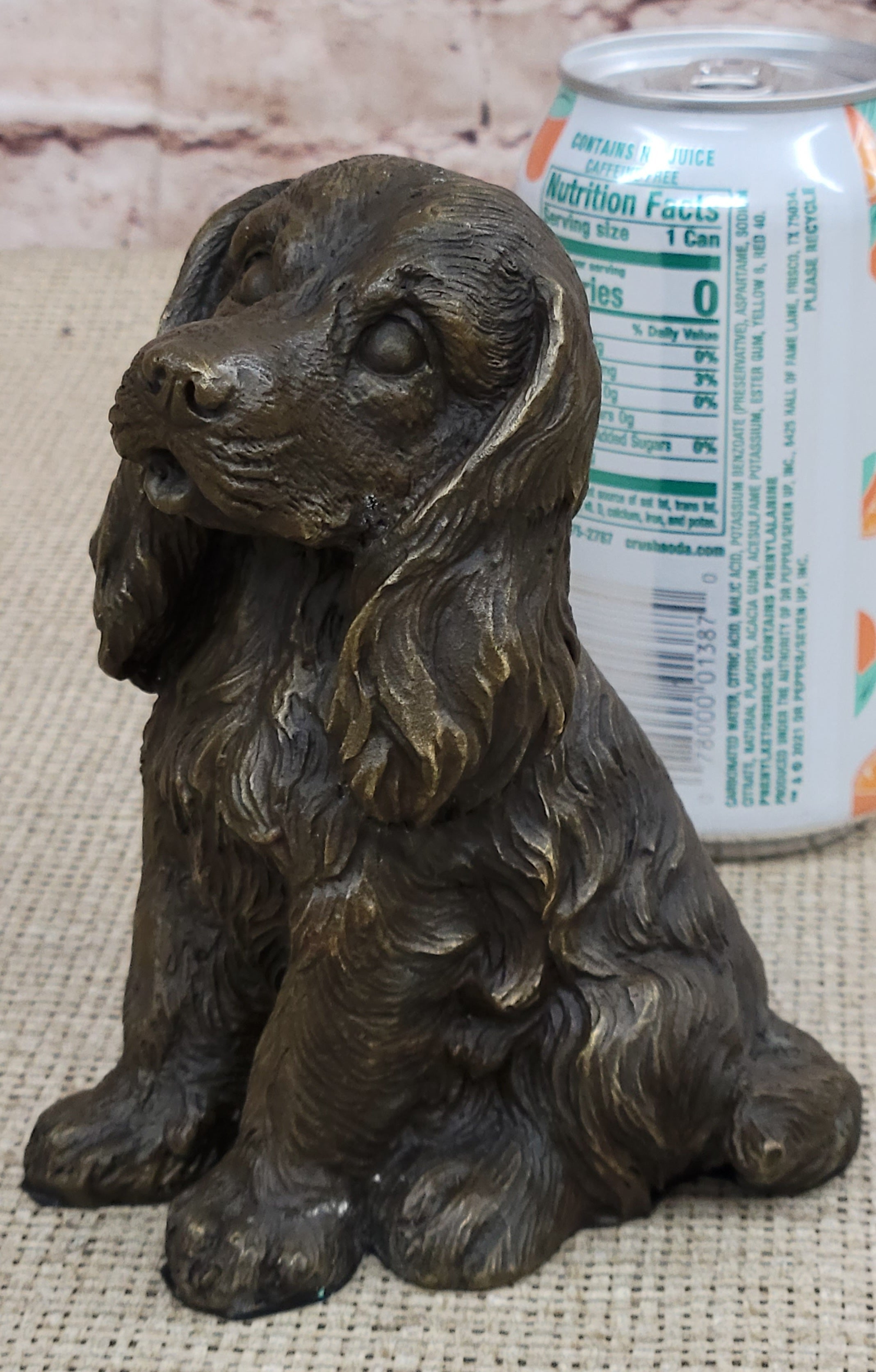 Cocker Spaniel Big Eared Puppy Dog Bronze Sculpture 6" x 4"