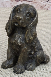 Cocker Spaniel Big Eared Puppy Dog Bronze Sculpture 6" x 4"