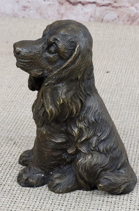 Cocker Spaniel Big Eared Puppy Dog Bronze Sculpture 6" x 4"