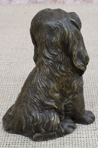 Cocker Spaniel Big Eared Puppy Dog Bronze Sculpture 6" x 4"