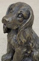 Cocker Spaniel Big Eared Puppy Dog Bronze Sculpture 6" x 4"