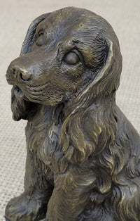 Cocker Spaniel Big Eared Puppy Dog Bronze Sculpture 6" x 4"
