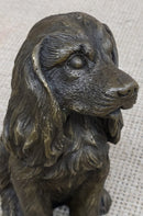 Cocker Spaniel Big Eared Puppy Dog Bronze Sculpture 6" x 4"