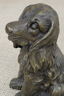 Cocker Spaniel Big Eared Puppy Dog Bronze Sculpture 6" x 4"