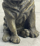 Shar Pei Puppy Dog Bronze Metal Sculpture Signed Art