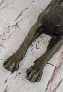 Stretching Cheetah Bronze Sculpture Signed 5" x 10"