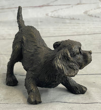 Cavalier King Charles Spaniel Puppy Bronze Metal Sculpture