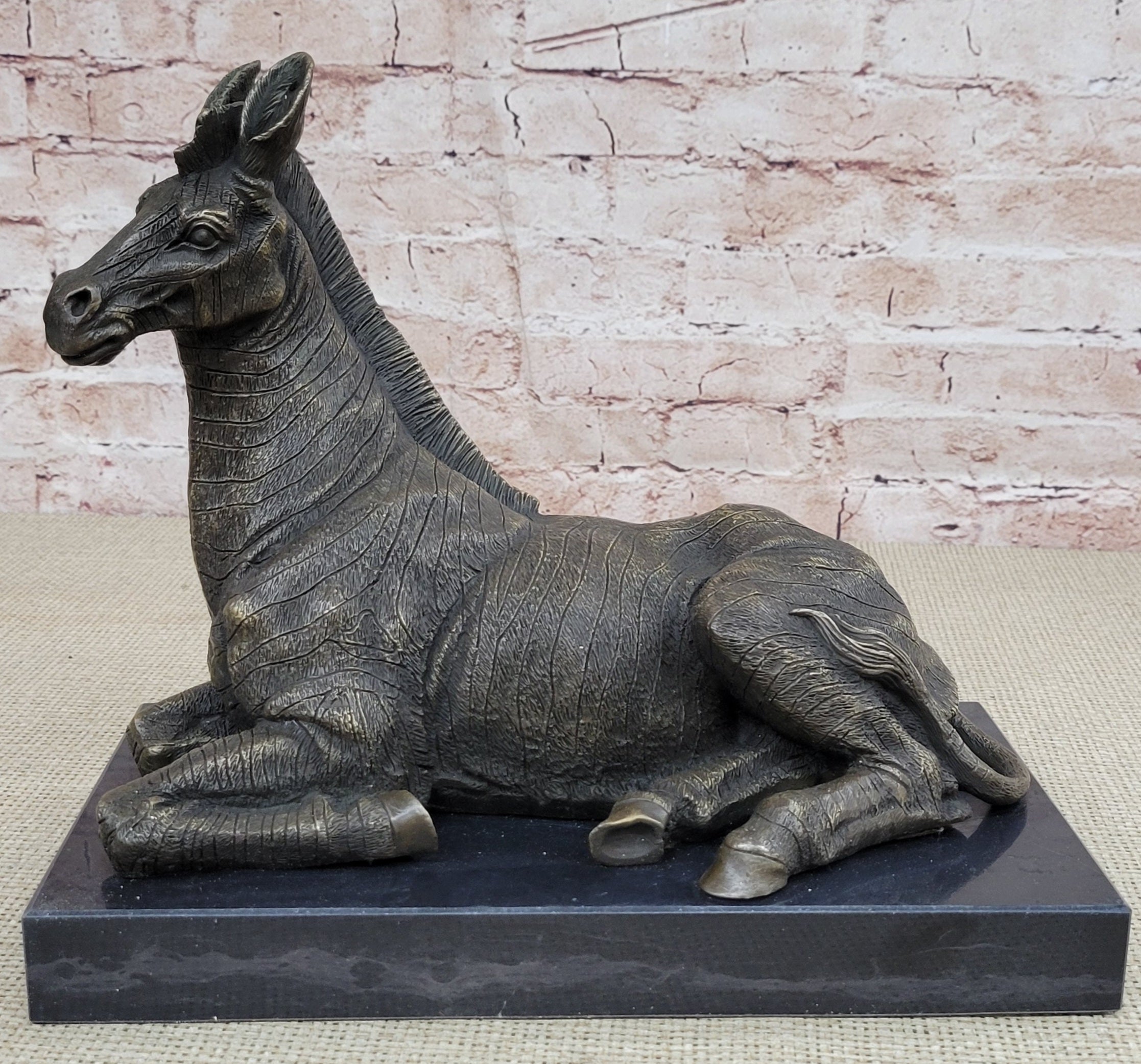 Hot Cast Bronze Zebra Bronze Sculpture Statue by Milo