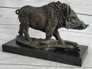 Art Deco HotCast Wild Pig Boar Bronze Animal Sculpture