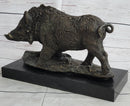Art Deco HotCast Wild Pig Boar Bronze Animal Sculpture