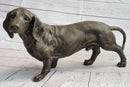 Dachshund Weiner Dog Bronze Metal Figure 9" x 17"