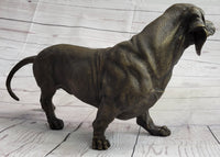 Dachshund Weiner Dog Bronze Metal Figure 9" x 17"
