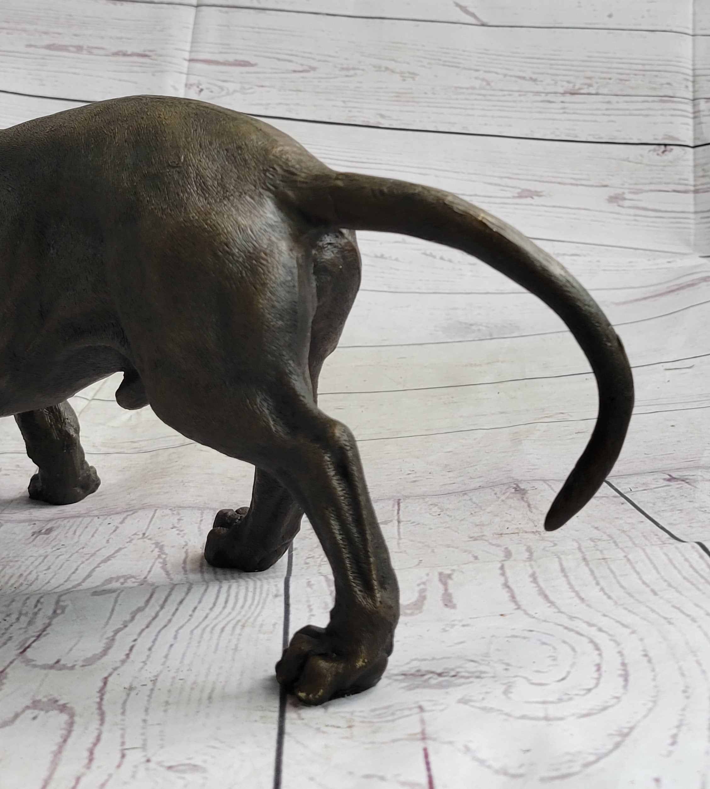 Dachshund Weiner Dog Bronze Metal Figure 9" x 17"