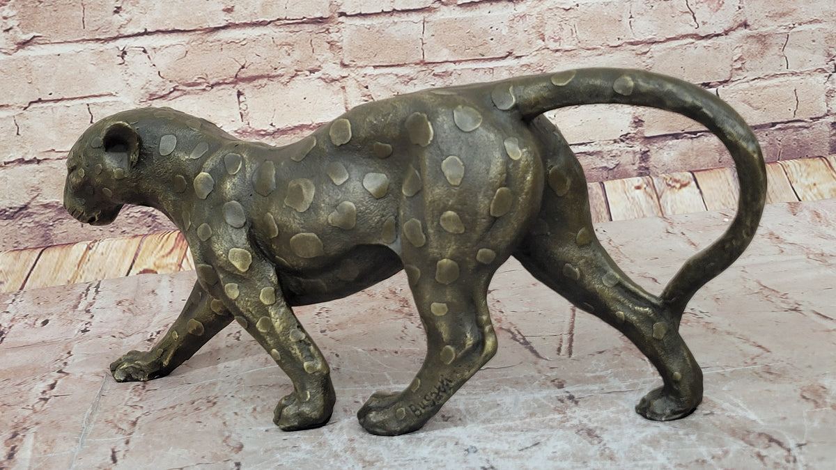 Hot Cast Bronze Cheetah Cat Sculpture