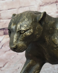 Hot Cast Bronze Cheetah Cat Sculpture
