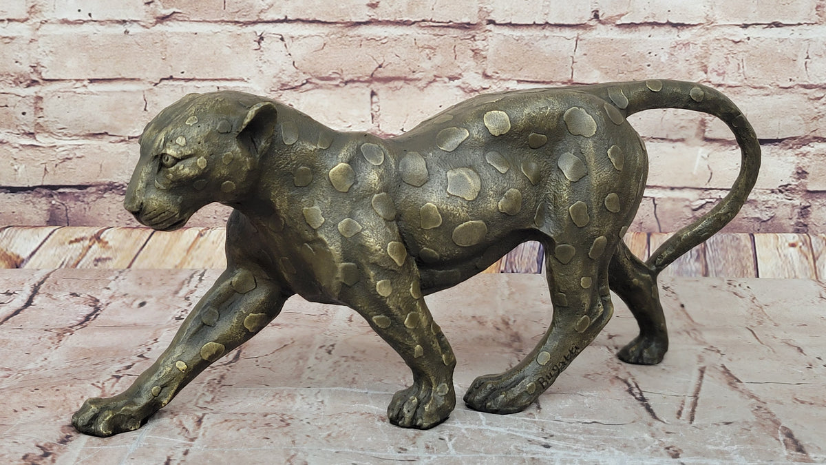 Hot Cast Bronze Cheetah Cat Sculpture