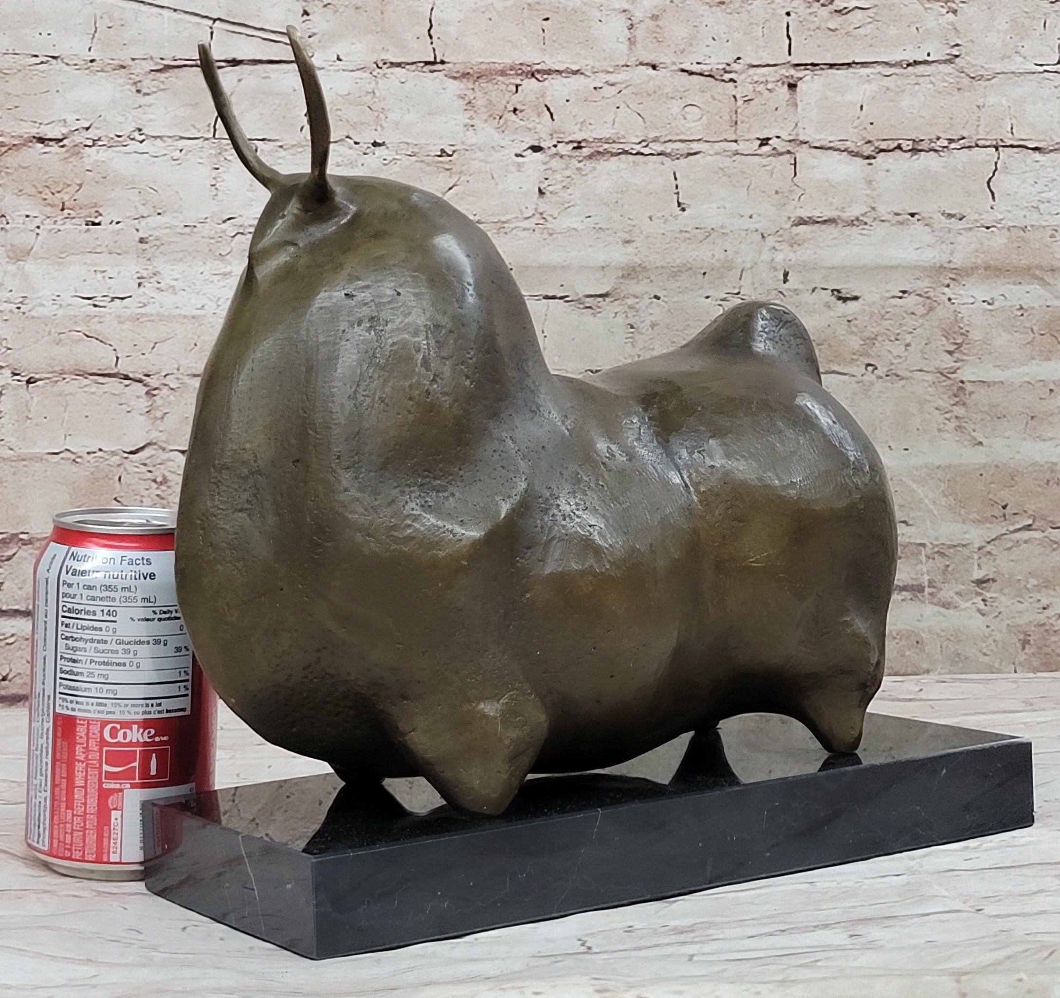 Large Dark Brown Patina Fighting Bull by Botero Bronze