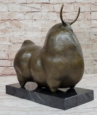 Large Dark Brown Patina Fighting Bull by Botero Bronze