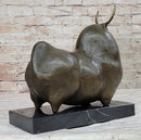 Large Dark Brown Patina Fighting Bull by Botero Bronze