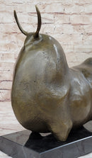 Large Dark Brown Patina Fighting Bull by Botero Bronze