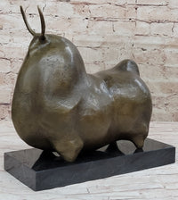 Large Dark Brown Patina Fighting Bull by Botero Bronze
