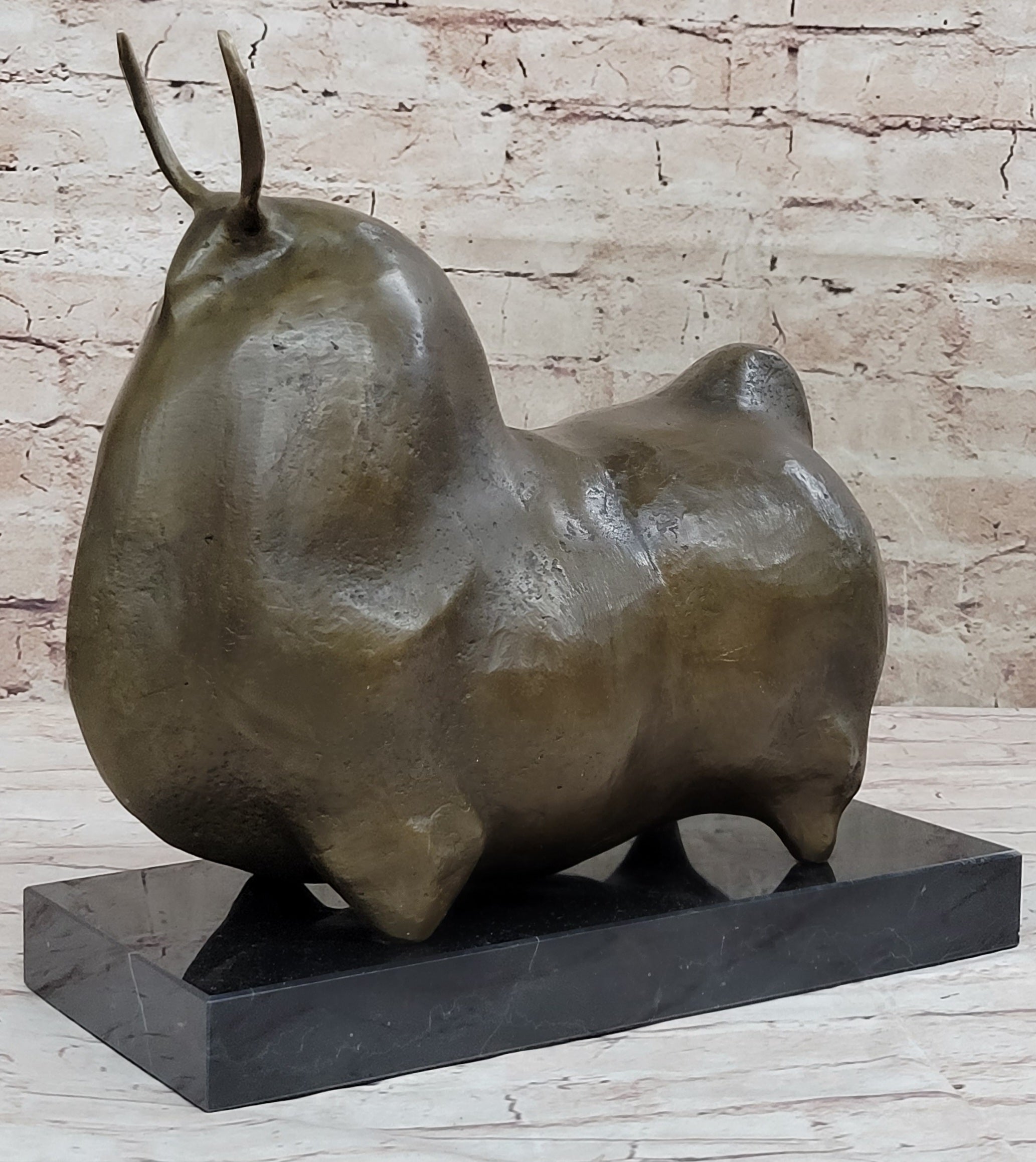 Large Dark Brown Patina Fighting Bull by Botero Bronze